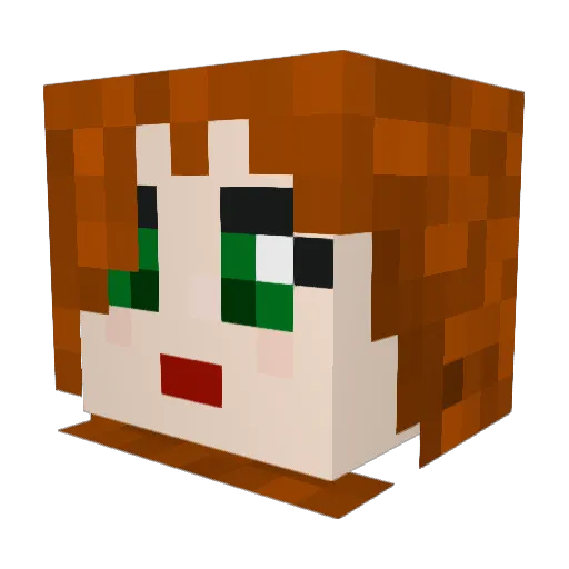 metaphor3 Minecraft avatar head, 3D render