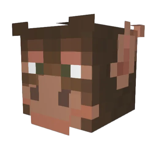 metazooa Minecraft avatar head, 3D render