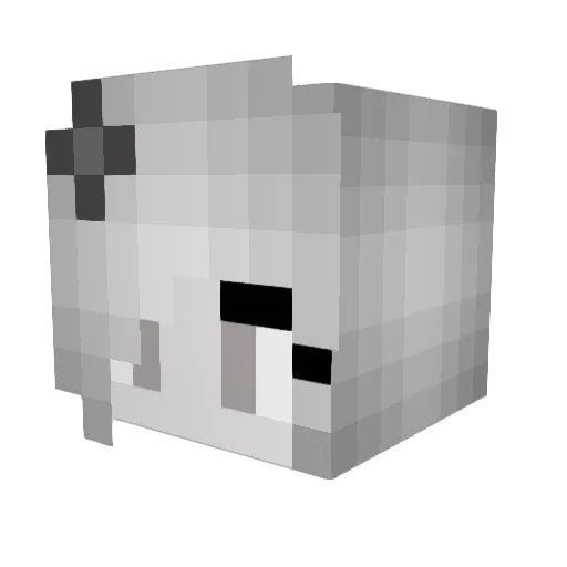 metcy Minecraft avatar head, 3D render