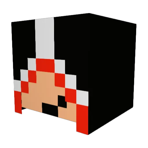 meteskblaga Minecraft avatar head, 3D render