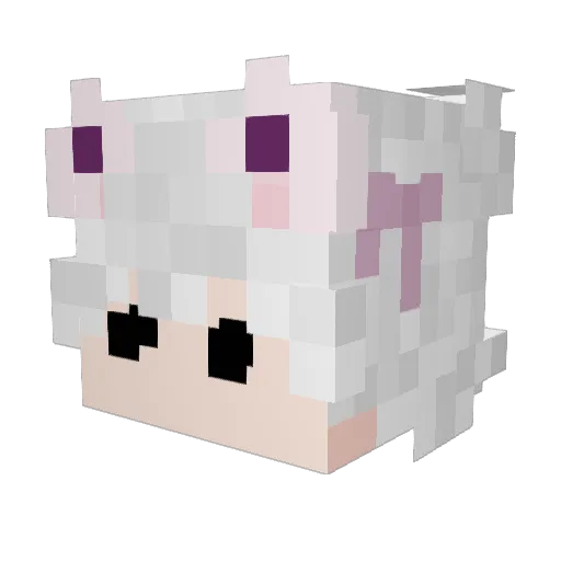 methmaid Minecraft avatar head, 3D render