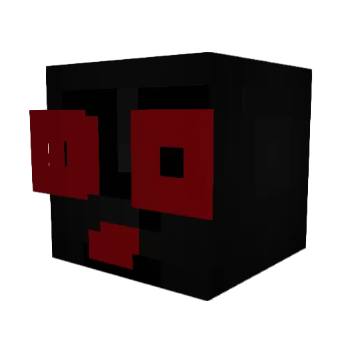 methodic Minecraft avatar head, 3D render