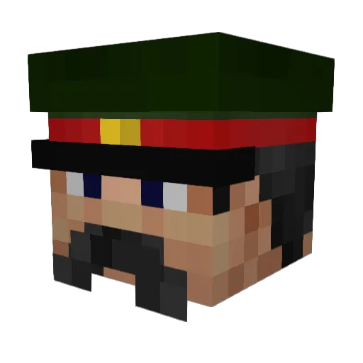 methonylon Minecraft avatar head, 3D render