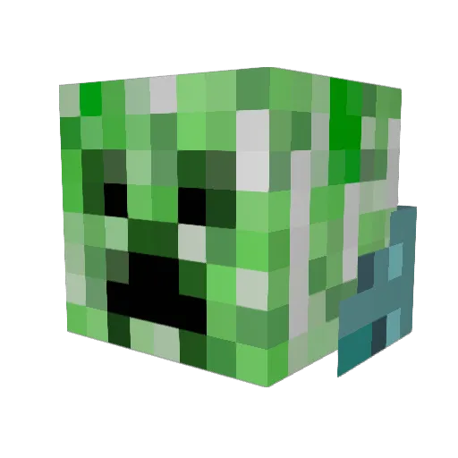 methylaminorex Minecraft avatar head, 3D render