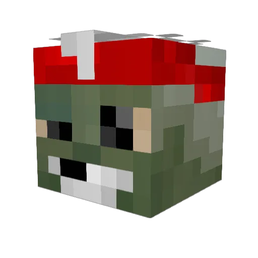 metrakin Minecraft avatar head, 3D render