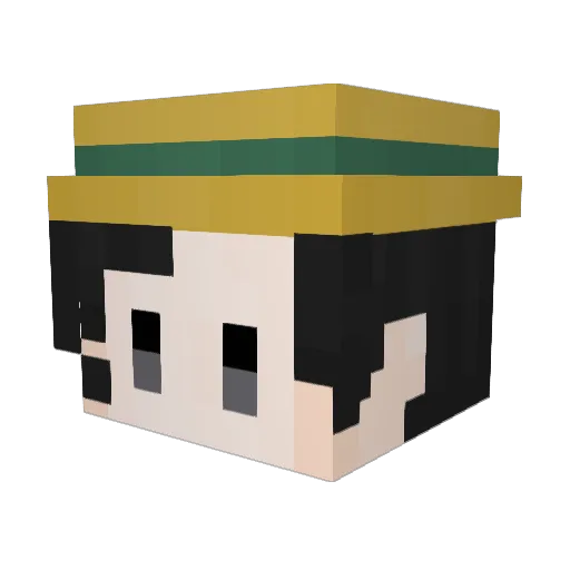metrictestbed Minecraft avatar head, 3D render