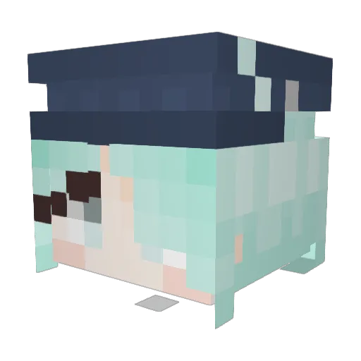 metricxylinder Minecraft avatar head, 3D render