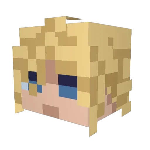 metroidmania Minecraft avatar head, 3D render
