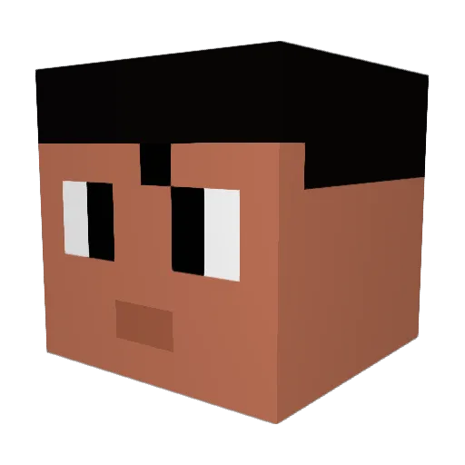 metsiii Minecraft avatar head, 3D render