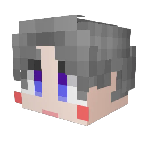 mettamong Minecraft avatar head, 3D render