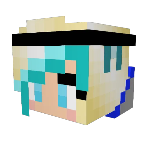 mette_lund Minecraft avatar head, 3D render
