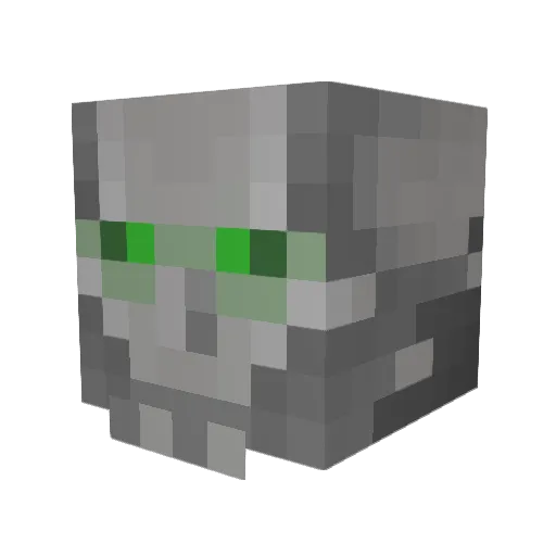 metterdron Minecraft avatar head, 3D render