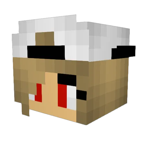 mettesara Minecraft avatar head, 3D render