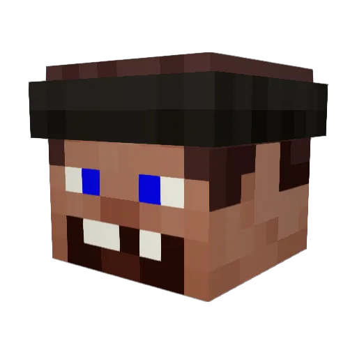 mettrecube Minecraft avatar head, 3D render