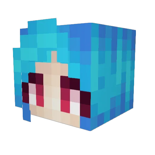 mettyon Minecraft avatar head, 3D render