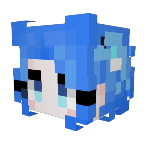 meungya Minecraft avatar head, 3D render