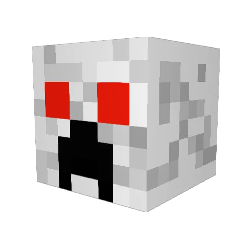 meupman Minecraft avatar head, 3D render