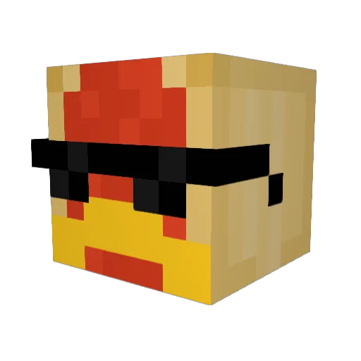 meurgetupija Minecraft avatar head, 3D render