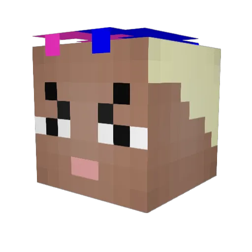 meuririn Minecraft avatar head, 3D render