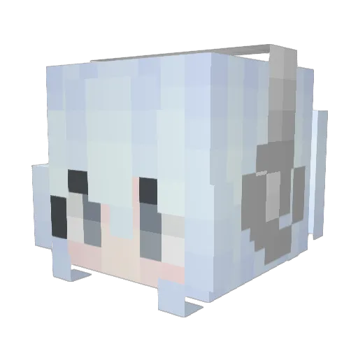 meuta_ Minecraft avatar head, 3D render