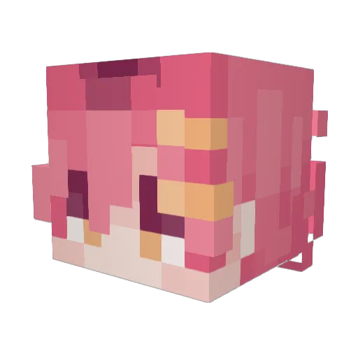 mew0rm Minecraft avatar head, 3D render