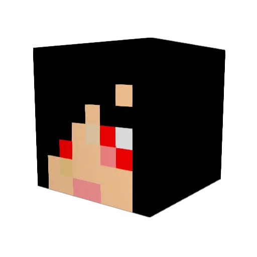 mew800 Minecraft avatar head, 3D render