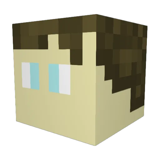 meweme Minecraft avatar head, 3D render