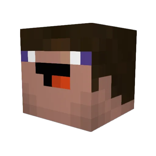mewgoudi Minecraft avatar head, 3D render