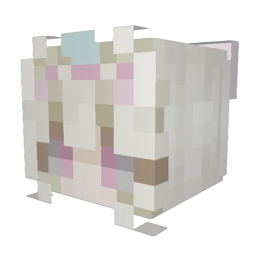 mewlunia Minecraft avatar head, 3D render