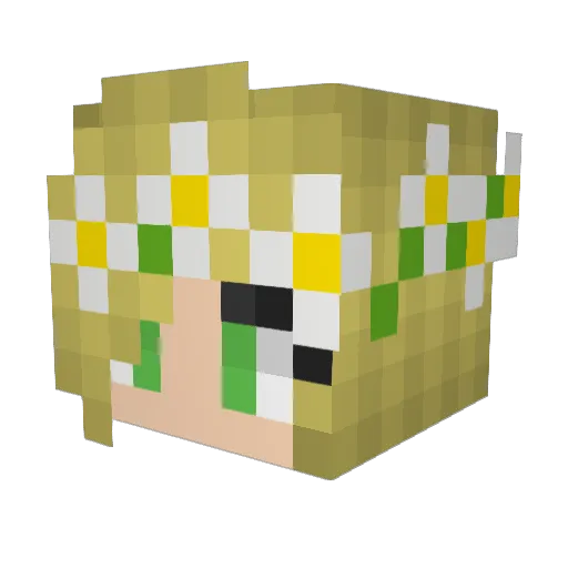 mewmew_ Minecraft avatar head, 3D render