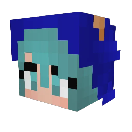 mewmoonstar Minecraft avatar head, 3D render