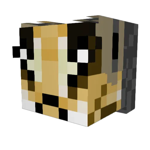 mewo_08 Minecraft avatar head, 3D render