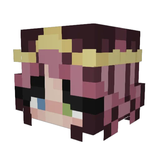mewopoly Minecraft avatar head, 3D render