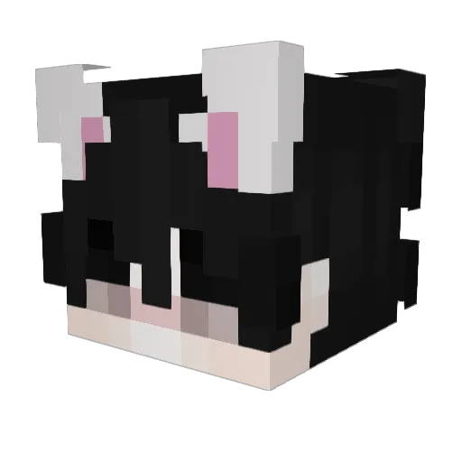 mewoq Minecraft avatar head, 3D render