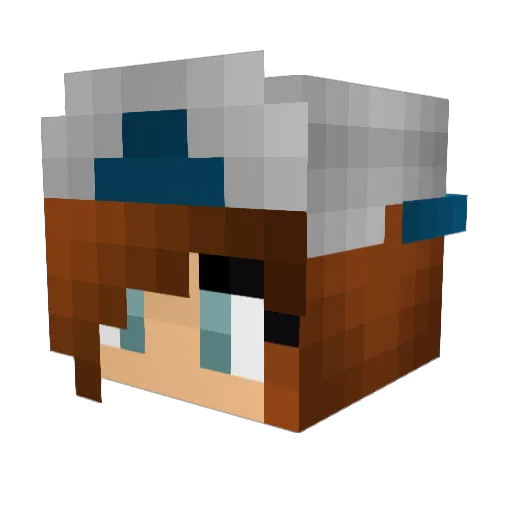 mewright Minecraft avatar head, 3D render