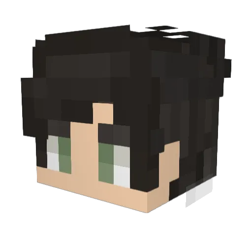 mewseye Minecraft avatar head, 3D render