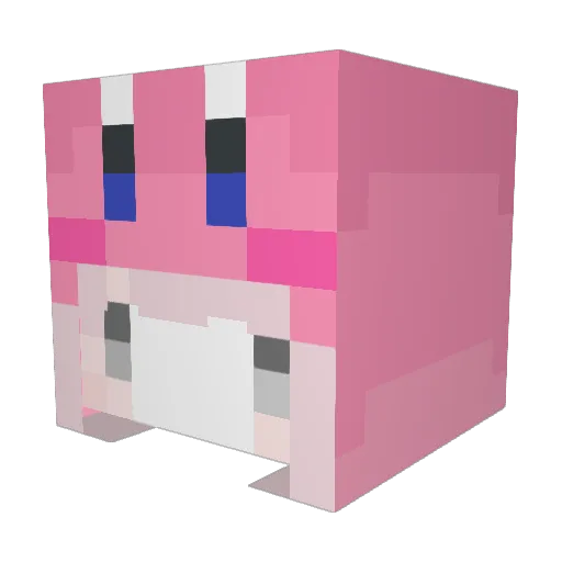 mewshies Minecraft avatar head, 3D render
