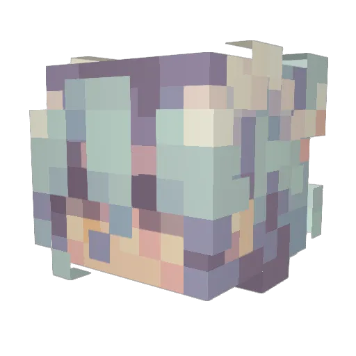 mewsilk Minecraft avatar head, 3D render