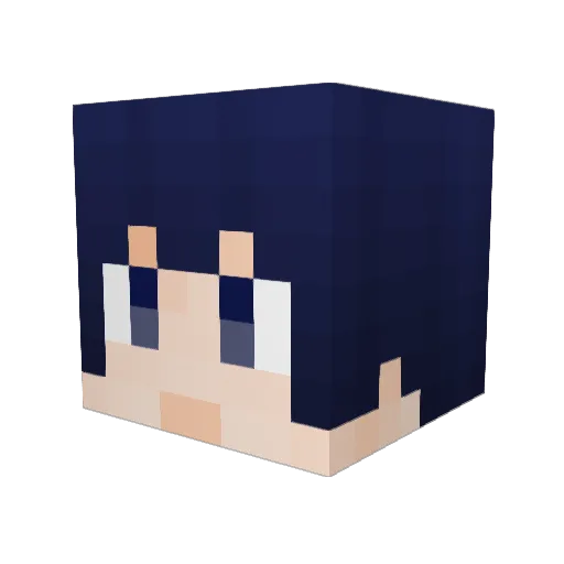 mewumewu Minecraft avatar head, 3D render