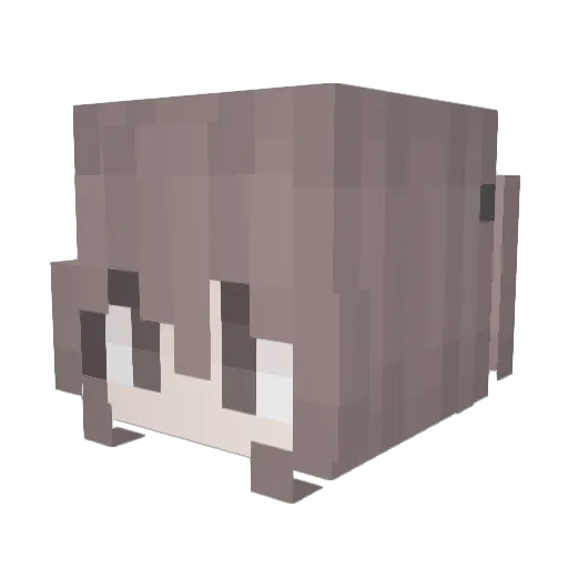 mewusion Minecraft avatar head, 3D render