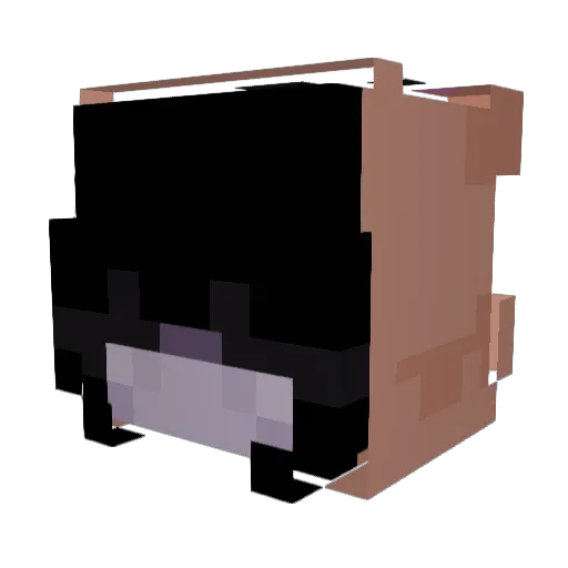 mewvu Minecraft avatar head, 3D render