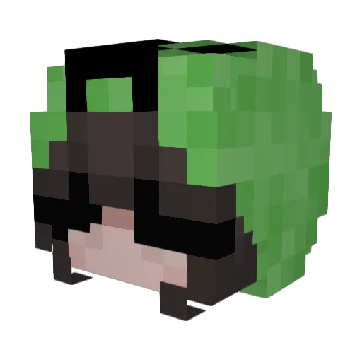 mexidorian Minecraft avatar head, 3D render