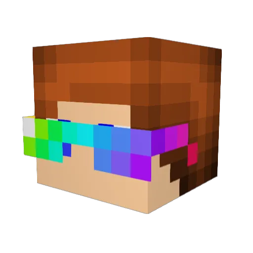 mexigore Minecraft avatar head, 3D render
