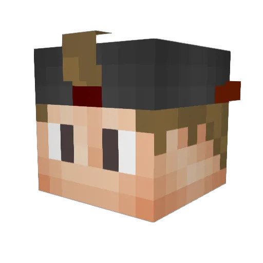 mexikanisch Minecraft avatar head, 3D render