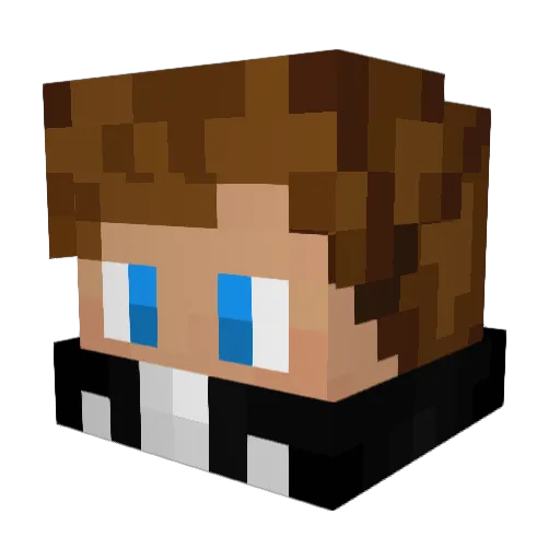 mexiz Minecraft avatar head, 3D render