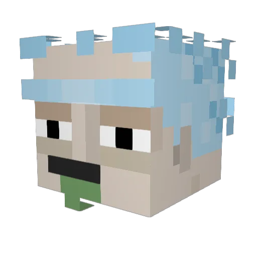 mexplay_br Minecraft avatar head, 3D render