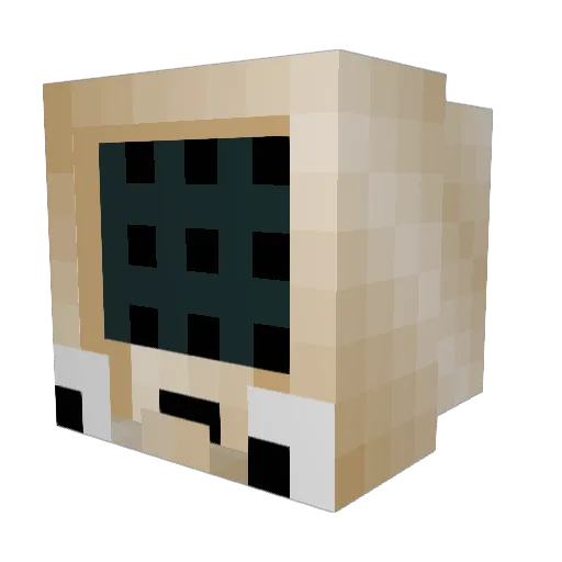 mexwall Minecraft avatar head, 3D render