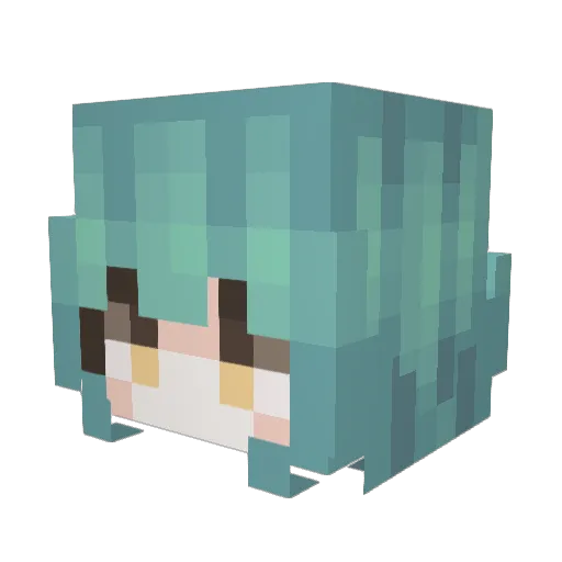 meyerlemon_ Minecraft avatar head, 3D render