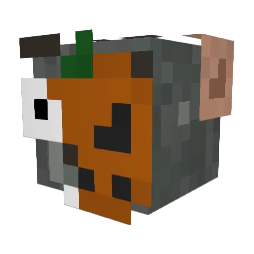 mezgi Minecraft avatar head, 3D render