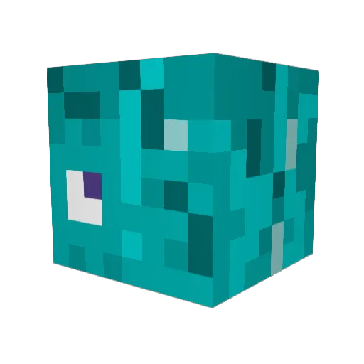 mezutQ Minecraft avatar head, 3D render